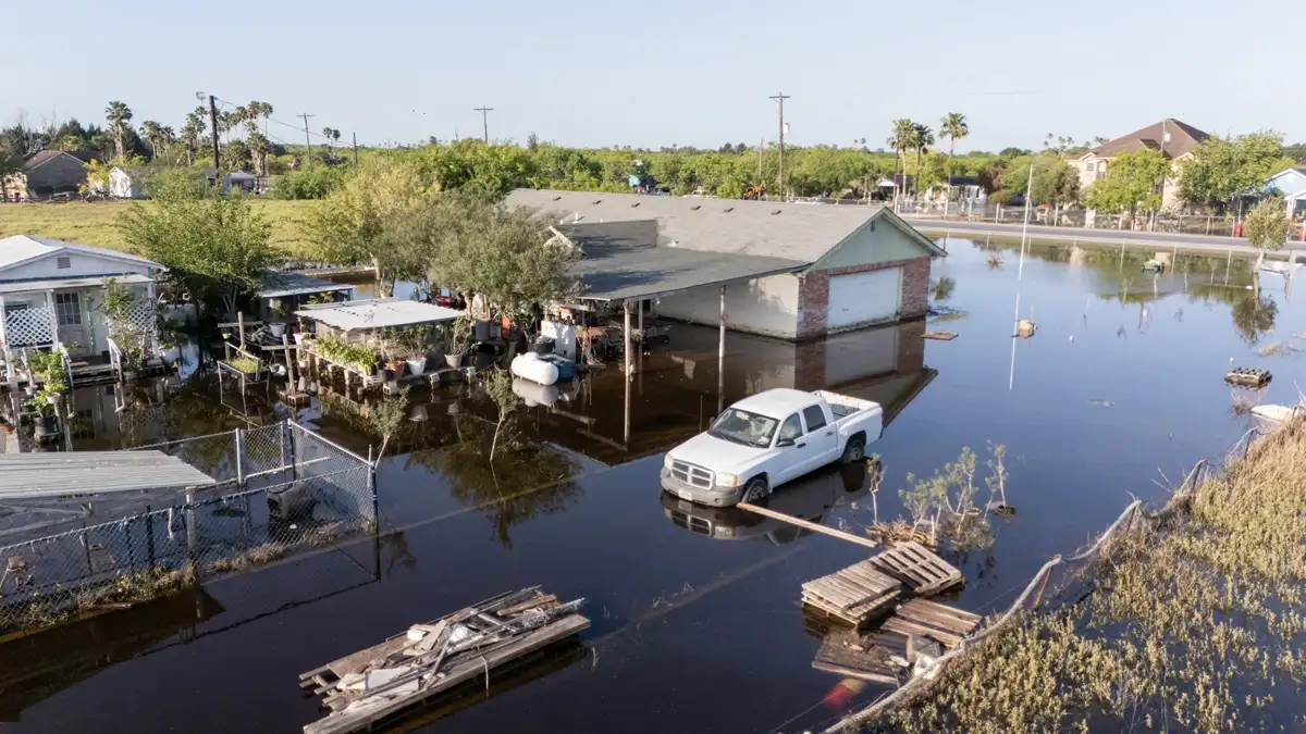 Flooded home in Harlingen Texas